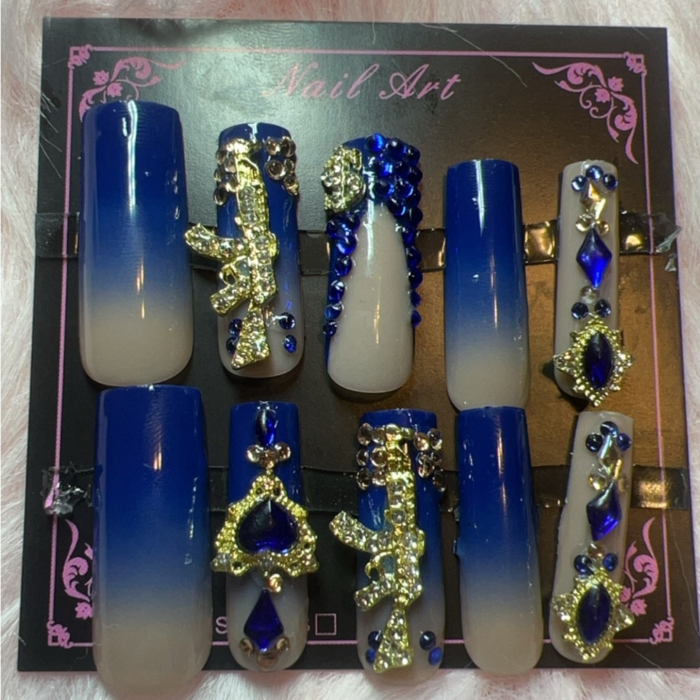 Gold Guns Press On Nails